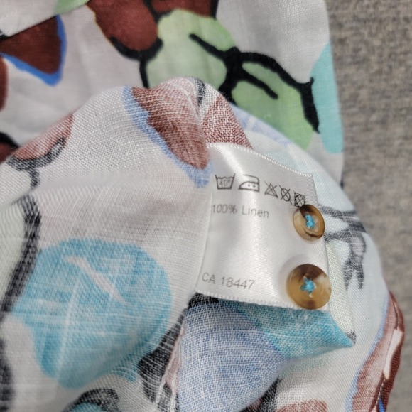 STENSTROMS WOMEN FLORAL LINEN BUTTON SHIRT, SIZE 34 - Picture 8 of 10